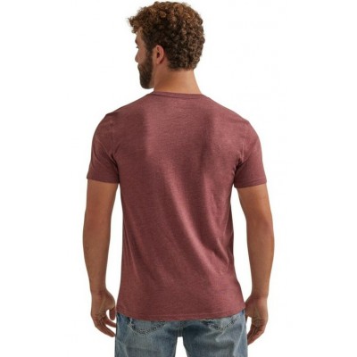 Wrangler® - T-Shirt Kabel Logo Burgundy
