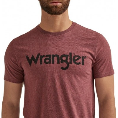 Wrangler® - T-Shirt Kabel Logo Burgundy