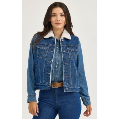 Wrangler® - Veste en jean doublé Sherpa - Femme