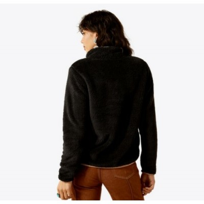 ARIAT - Hoodie Berber Snap Front - Black 