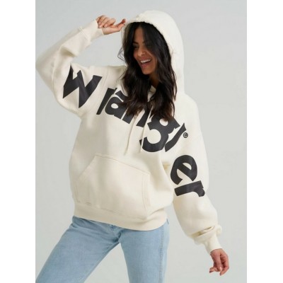 Wrangler® - Bold Logo Hoodie - Blanc