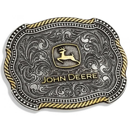 MONTANA SILVERSMITH - Boucle de ceinture John Deere Scalloped 