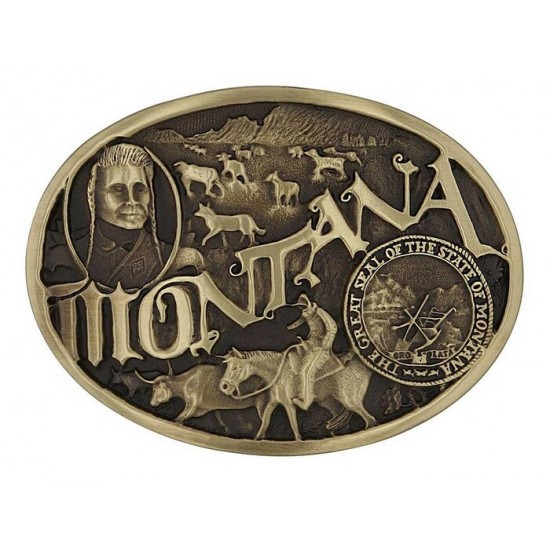 MONTANA SILVERSMITH - Boucle de ceinture Montana State Heritage
