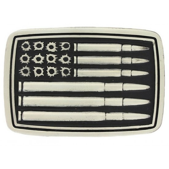 MONTANA SILVERSMITH - Boucle de ceinture Silver Bullet Flag