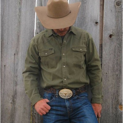 MONTANA SILVERSMITH - Boucle de ceinture Western Two-Tone Longhorn