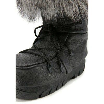 Bilodeau - Bottes MUKLUK - Cuir et Renard Argenté 