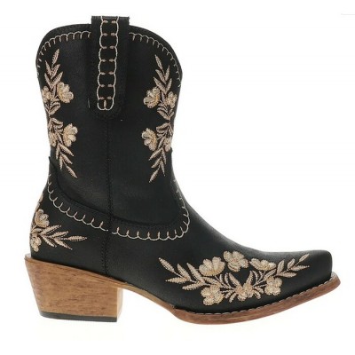 ROPER - Bottes Noir à Fleurs Tendance