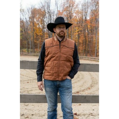 SHACK STORY - Veste Bouffante Sans Manche - Cognac