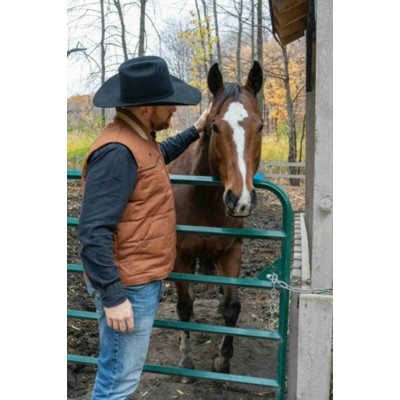SHACK STORY - Veste Bouffante Sans Manche - Cognac