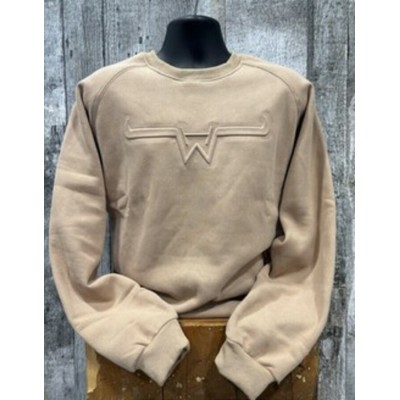 HOSTILE WESTERN - Pull Crew Neck Logo en Relief -...