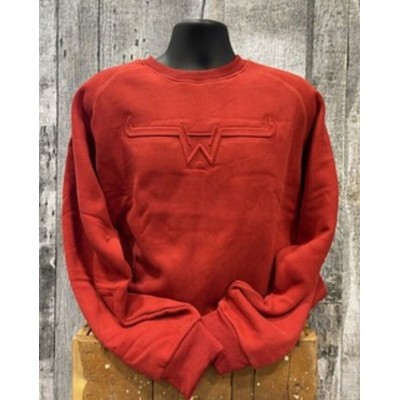 HOSTILE WESTERN - Pull Crew Neck Logo en Relief -...