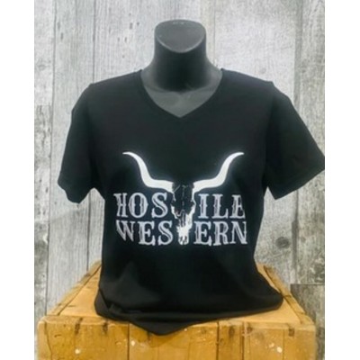 HOSTILE WESTERN - T-Shirt Noir 