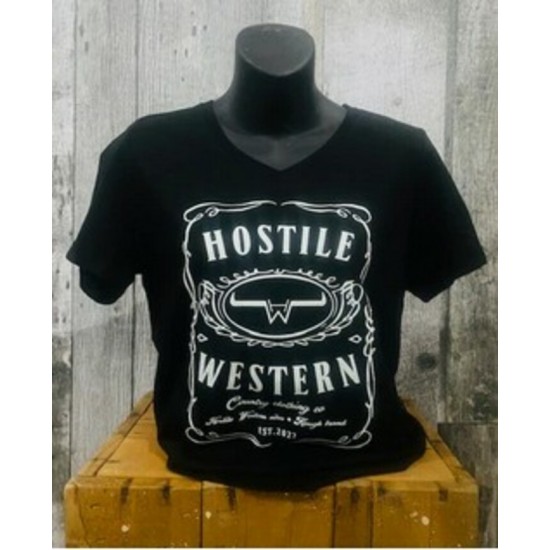 HOSTILE WESTERN - T-Shirt Noir 