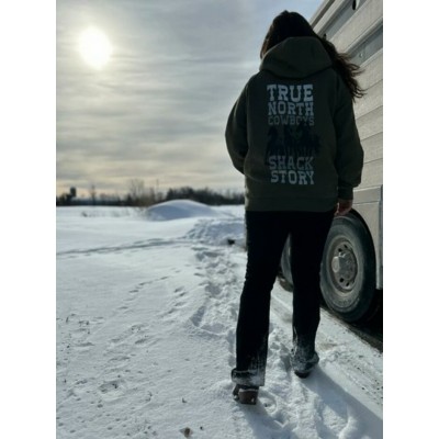SHACK STORY - Hoodie 3 Horses - Vert