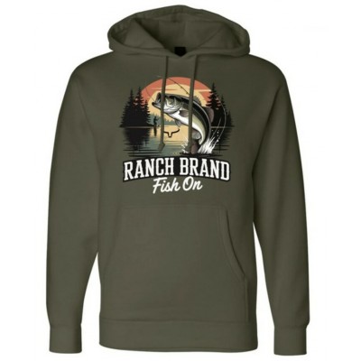 RANCH BRAND - Hoodie unisexe Fish On 2 - Army