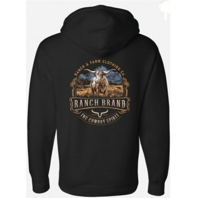 RANCH BRAND - Hoodie unisexe Skull Canyon - Brun