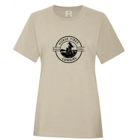 HORSE VIBES - T-Shirt Rideuse pour Femme - Sable