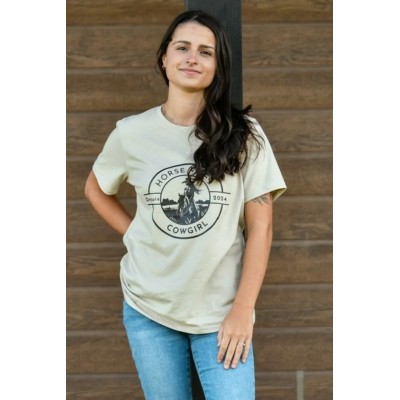 HORSE VIBES - T-Shirt Rideuse pour Femme - Sable