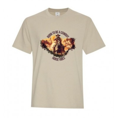 HORSE VIBES - T-Shirt Born To Be a Cowboy -...