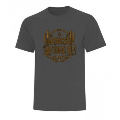 HORSE VIBES - T-Shirt Lasso Unisexe - Gris