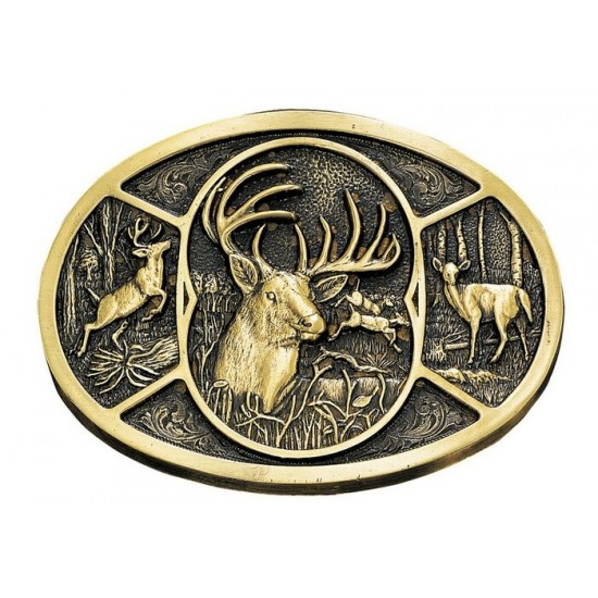 MONTANA SILVERSMITH - Boucle de ceinture Deer Heritage