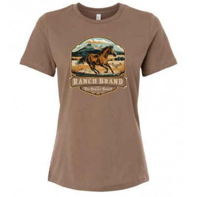RANCH BRAND - T-shirt Femme Horse 6 Brun