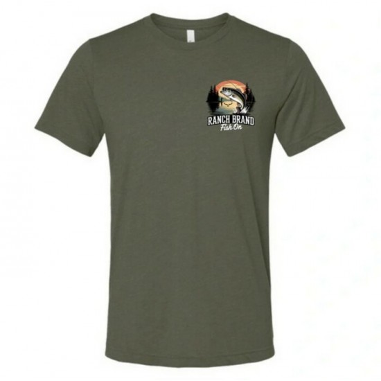 RANCH BRAND - T-Shirt Homme Fish On 2 Army
