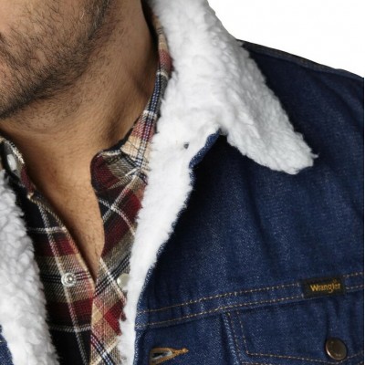 Wrangler® - Veste en denim doublé sherpa - Homme