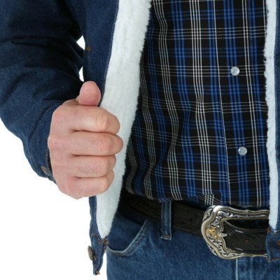 Wrangler® - Veste en denim doublé sherpa - Homme