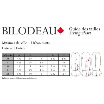 Bilodeau - Mitaines de ville, loup marin noir et lainage