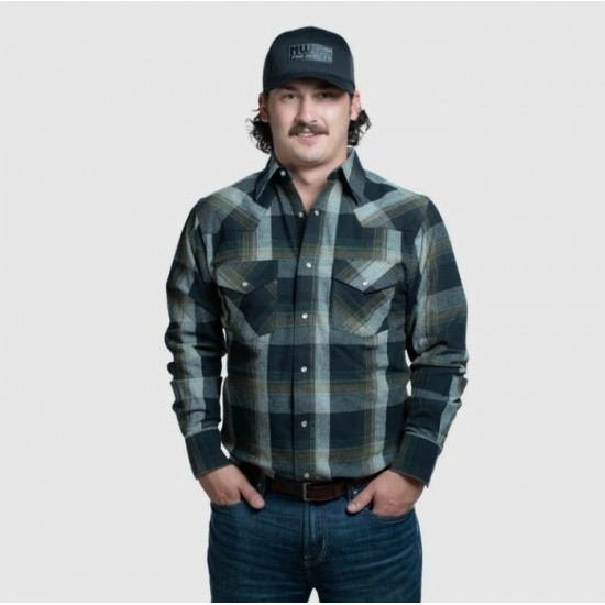 MWG - Chemise Flannel Snap - Olive