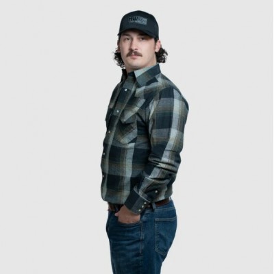 MWG - Chemise Flannel Snap - Olive