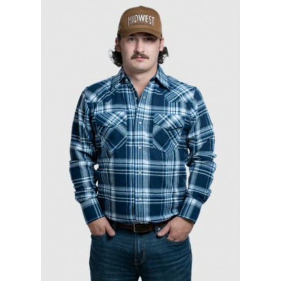 MWG - Chemise Flannel Snap - Navy