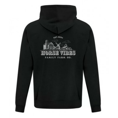 HORSE VIBES - Hoodie Zip Family Ranch - Noir