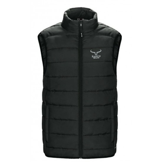 RANCH BRAND - Veste Légère Sans Manches - Noir et Argent