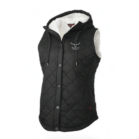 RANCH BRAND - Veste Matelassée à Doublure Sherpa Femme - Noir