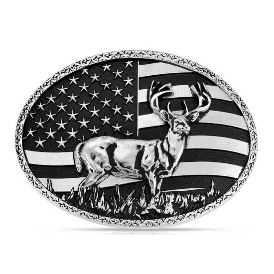 MONTANA SILVERSMITH - Boucle de ceinture Hunters Stars & Stripes