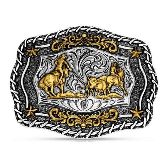 MONTANA SILVERSMITH - Boucle de ceinture The Roundup Team Roper