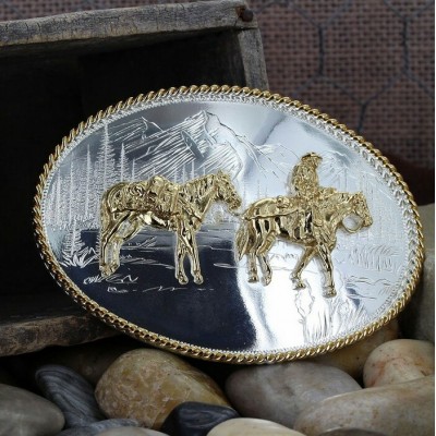 MONTANA SILVERSMITH - Boucle de ceinture Mountains Western
