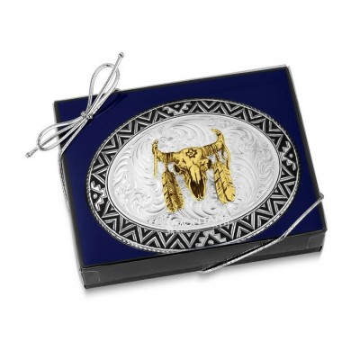 MONTANA SILVERSMITH - Boucle de ceinture Dancing Compass Buffalo