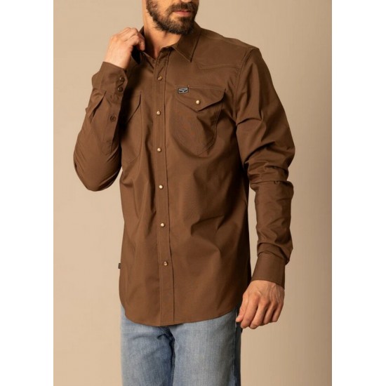 KIMES RANCH - Chemise Blackout - Brun