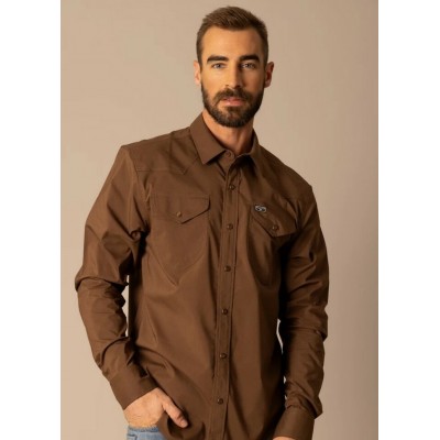 KIMES RANCH - Chemise Blackout - Brun