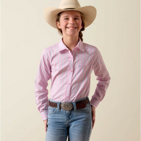 ARIAT - Chemise Kirby pour Fille - Lavande Rose