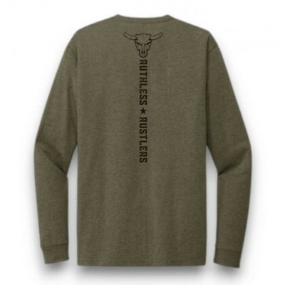 RUTHLESS RUSTLERS - T-Shirt Manches Longues Authentic - Vert Armée