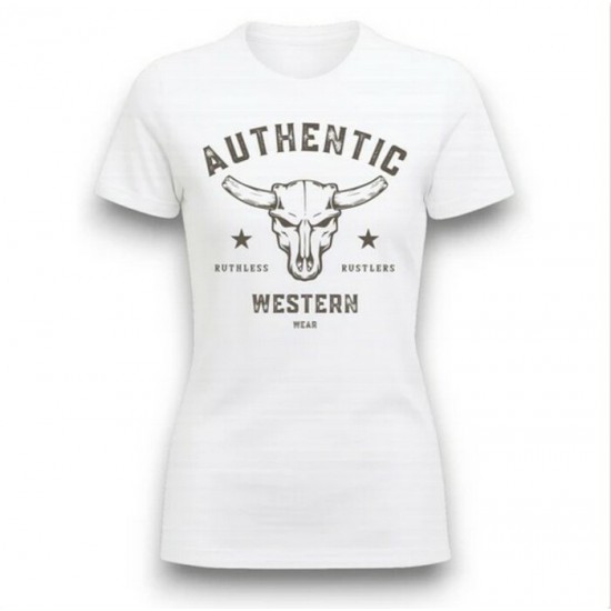 RUTHLESS RUSTLERS - T-Shirt Authentic pour Femme - Blanc