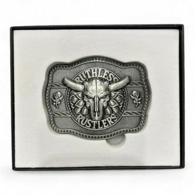 RUTHLESS RUSTLERS - Boucle de Ceinture Wild Rose - Argent Antique