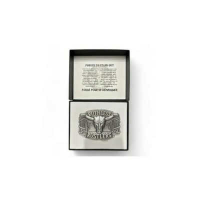 RUTHLESS RUSTLERS - Boucle de Ceinture Frontier Large - Argent Antique 