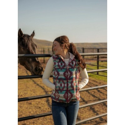 MONTANACO - Gilet Aztec avec Doublure Sherpa