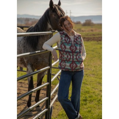 MONTANACO - Gilet Aztec avec Doublure Sherpa