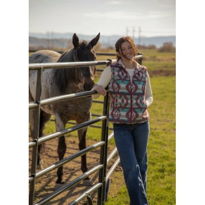 MONTANACO - Gilet Aztec avec Doublure Sherpa
